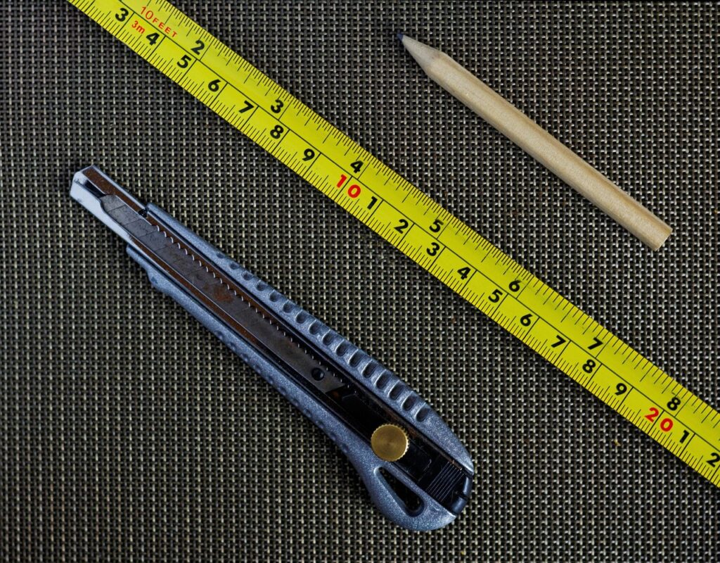 A small tool kit in a drawer